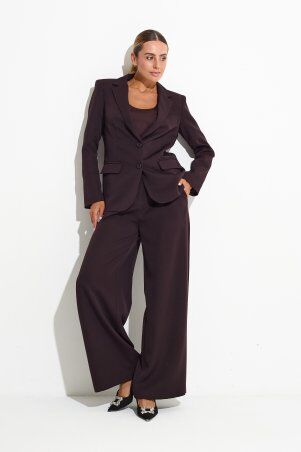 Itelle: Піджак класичного крою на підкладці шоколад 7137 - фото 2