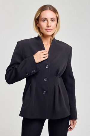 Itelle: Піджак приталений чорний 7139 - фото 2