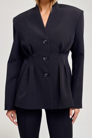 Itelle: Піджак приталений чорний 7139 - фото 3