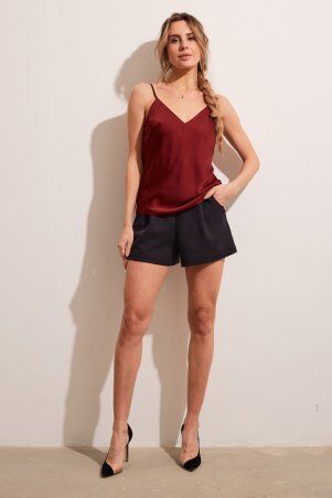 Itelle: Шовкова бургунді майка 8440 - фото 3