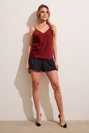 Itelle: Шовкова бургунді майка 8440 - фото 4