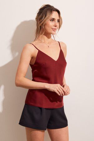 Itelle: Шовкова бургунді майка 8440 - фото 5