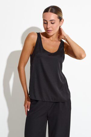 Itelle: Шовкова майка Люсі чорна 8448 - фото 3