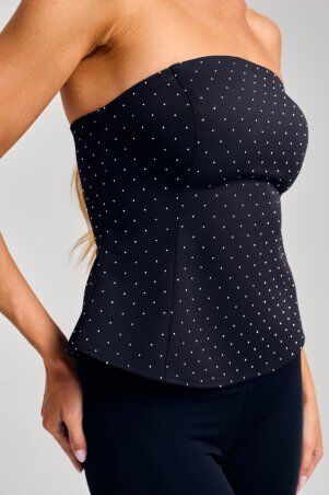 Itelle: Корсет із костюмної тканини зі стразами 8452 - фото 3