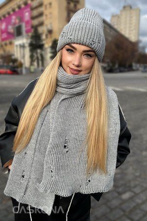 Caskona: Glisten Шарф светло-серый SG 48009 - фото 5