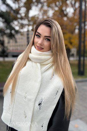 Caskona: Glisten Шарф молоко SG 48002 - фото 4