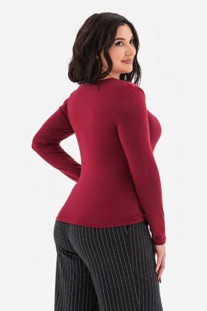 Garne: Лонгслів TUDAL 1 бордового кольору 3043359 - фото 4