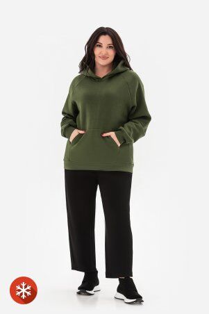 Garne: Утеплене худі ONE кольору хакі 3043353 - фото 2