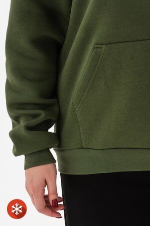 Garne: Утеплене худі ONE кольору хакі 3043353 - фото 5