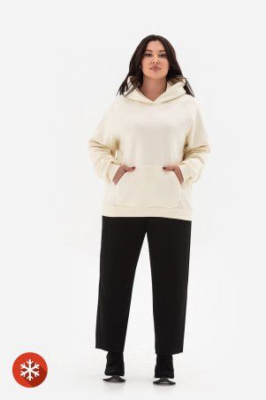 Garne: Утеплене худі ONE молочного кольору 3043352 - фото 2