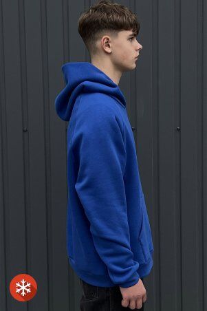 Garne: Утеплене худі ONE синього кольору 8000367 - фото 3