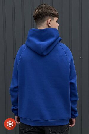 Garne: Утеплене худі ONE синього кольору 8000367 - фото 4