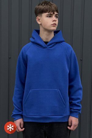 Garne: Утеплене худі ONE синього кольору 8000367 - фото 5