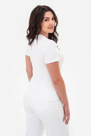 Garne: Футболка білого кольору з принтом "ВІД**СЯ" 9001588 - фото 2