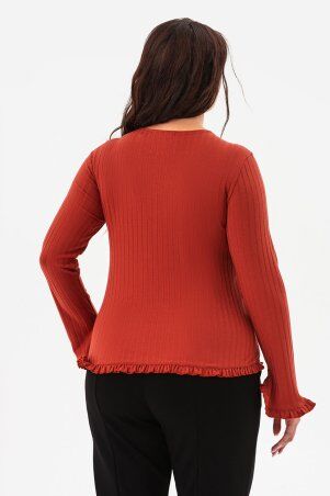 Garne: Лонгслів RUFFLE теракотовий 3043325 - фото 2