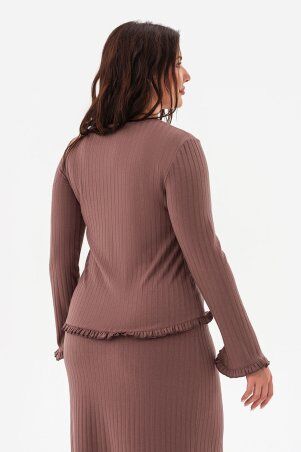Garne: Лонгслів RUFFLE коричневий 3043324 - фото 2