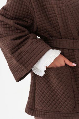 Garne: Кардиган SQUARE коричневий 3043314 - фото 3