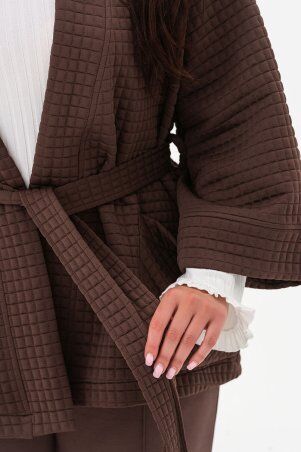 Garne: Кардиган SQUARE коричневий 3043314 - фото 4