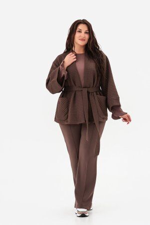 Garne: Кардиган SQUARE коричневий 3043314 - фото 6