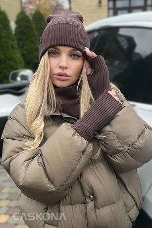 Caskona: Luxe Митенки коричневый-2 SG 48101-3 - фото 3