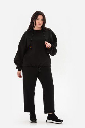 Garne: Утеплений світшот OVER чорного кольору 3043370 - фото 2