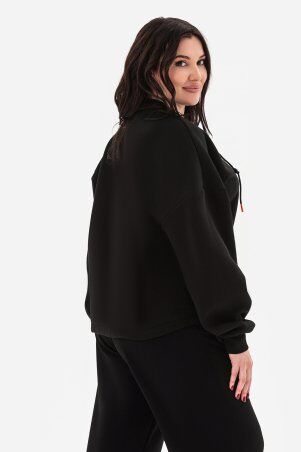 Garne: Утеплений світшот OVER чорного кольору 3043370 - фото 4