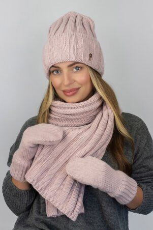 Braxton: Комплект шапка + шарф + рукавички женский 5309 - фото 3