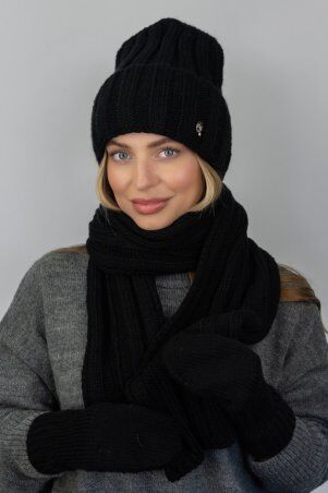 Braxton: Комплект шапка + шарф + рукавички женский 5309 - фото 12