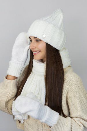 Braxton: Комплект шапка + шарф + рукавички женский 5309 - фото 2