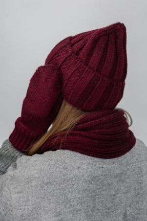 Braxton: Комплект шапка + шарф + рукавички женский 5309 - фото 5