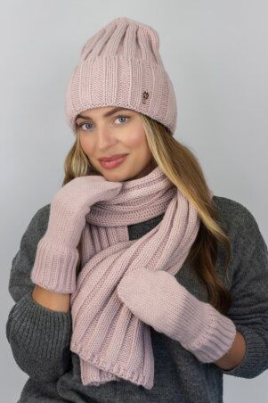 Braxton: Комплект шапка + шарф + рукавички женский 5309 - фото 4