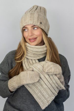 Braxton: Комплект шапка + шарф + рукавички женский 5309 - фото 7