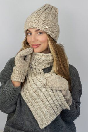 Braxton: Комплект шапка + шарф + рукавички женский 5309 - фото 8