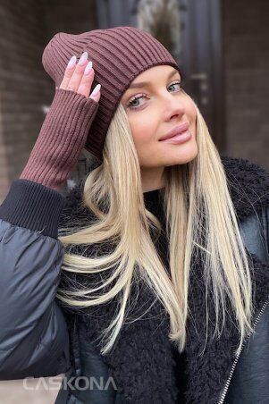 Caskona: NICOLETTA ШАПКА коричневый SG 20639 - фото 2