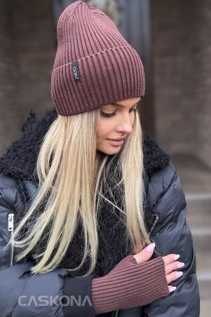 Caskona: NICOLETTA ШАПКА коричневый SG 20639 - фото 3