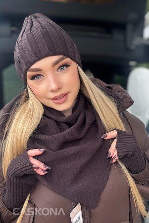 Caskona: Luxe Митенки темное вино SG 48171 - фото 2