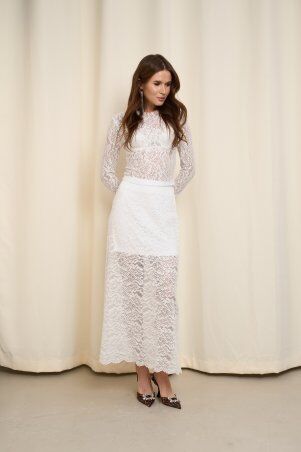 SL-ARTMON: Гіпюрова біла спідниця ARTMON 275.2 - фото 2