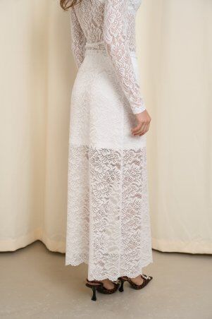 SL-ARTMON: Гіпюрова біла спідниця ARTMON 275.2 - фото 4