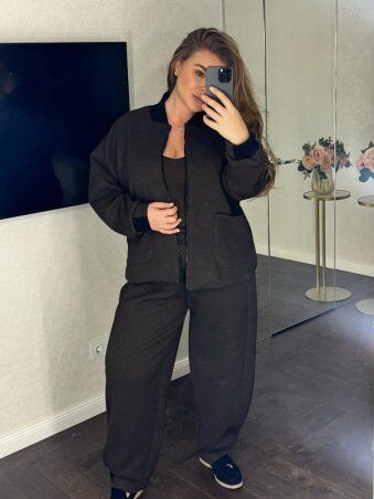 PEONY: Брючный Костюм Коричневого Цвета Спорт Шик №26-1 0201262 - фото 2