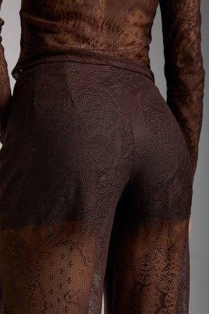 SL-ARTMON: Гіпюрові шоколадні штани ARTMON 276.1 - фото 4