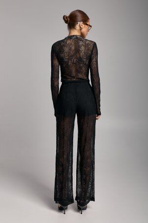 SL-ARTMON: Гіпюрові чорні штани ARTMON 276.2 - фото 4