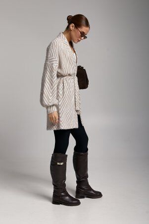 SL-ARTMON: Бежевий кардиган ARTMON із трикотажу з ворсом 579.2 - фото 6