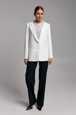 SL-ARTMON: Класичний піджак молочного кольору 581.2 - фото 3