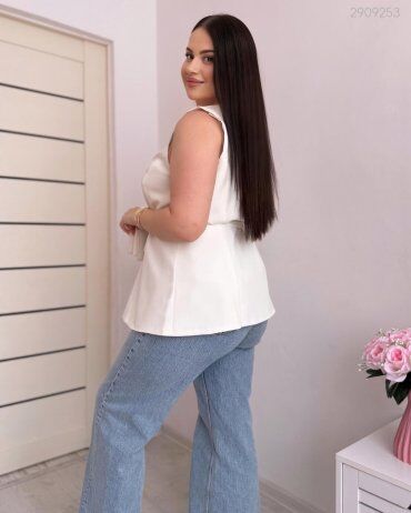 PEONY: Жилет №5-Умолочного Цвета С Застёжкой На Молнию 2909253 - фото 5