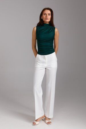 SL-ARTMON: Майка із ефектом драпування смарагдового кольору 583.4 - •фото• 3