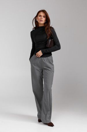 SL-ARTMON: Жіночий лонгслів із драпуванням чорного кольору 584.1 - &bullet;фото&bullet; 4