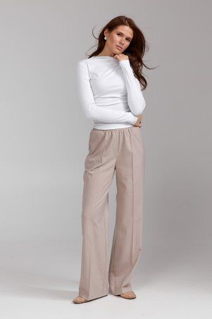 SL-ARTMON: Жіночий лонгслів із драпуванням білого кольору 584.2 - &bullet;фото&bullet; 2