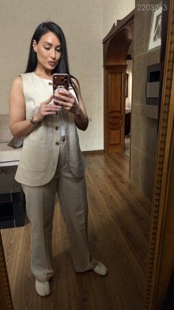 PEONY: Бежевый Жилет №11 А-Силуэта 2203263 - фото 3