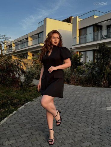 PEONY: Чёрное Платье Марсиана А-Силуэта 0204261 - фото 2