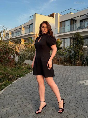 PEONY: Чёрное Платье Марсиана А-Силуэта 0204261 - фото 4